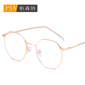 Octagonal Metal <b>Eyeglasses</b> <b>Frame</b> Full Rim Anti Blue Light Computer Glasses Unisex Lightweight Model 28034 - Product Image 4
