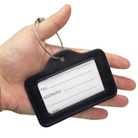 Dompet Saku Depan Penahan Kartu Kulit PU Klip Kartu Kredit Sublimasi label ID koper kosong