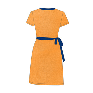 Personalizar el verano de manga corta de seda de hielo Vestido de punto elegancia con <span class=keywords><strong>cuello</strong></span> en V <span class=keywords><strong>cuello</strong></span> <span class=keywords><strong>marinero</strong></span> mujeres A-Line celebridad Falda de punto suéter - Product Image 2