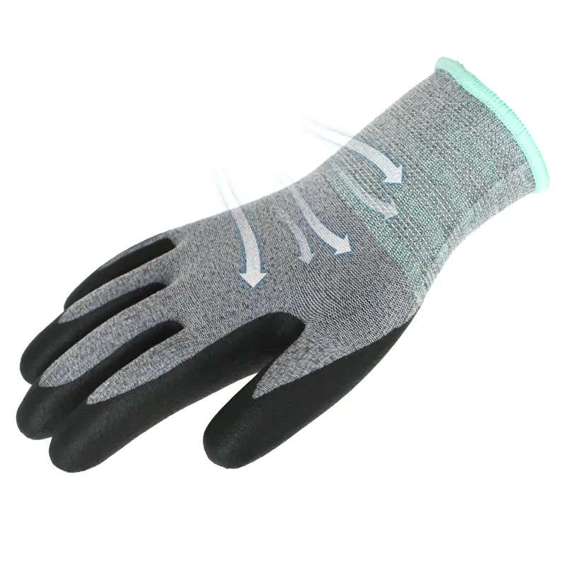 2024 Hot Sale Safety Gloves Non Slip Cheap Construction Working Household Polyester Gloves Coated Glove For men and women