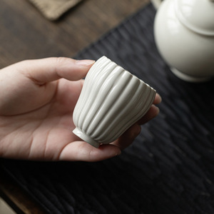 Guanlan Wood Ash Ceramic <b>Tea</b> Cup Porcelain Round Master Cup Single Cup Kung Fu <b>Tea</b> <b>Set</b> - Product Image 1