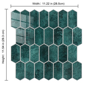 Piastrelle Adesive Effetto Marmo <span class=keywords><strong>per</strong></span> <span class=keywords><strong>Cucina</strong></span> e Bagno, Pannello Decorativo da Parete con Finitura Ceramica Smaltata - Product Image 2