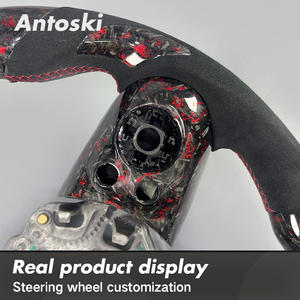 Volant de voiture en fibre de carbone forgée <span class=keywords><strong>rouge</strong></span> personnalisé avec LED intelligentes, style sportif pour <span class=keywords><strong>Mini</strong></span> F54 F55 F56 F57 F60 <span class=keywords><strong>Cooper</strong></span> S Clubman ONE - Product Image 4