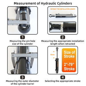Cilindro Hidráulico de Doble Acción de Largo Alcance HSG de 5T y 16Mpa, Cromado Duro, para Excavadora, Camión Volquete, Grúa - Product Image 4
