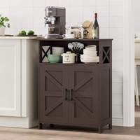 Meuble de rangement bas de style farmhouse avec portes, en bois, autoportant, écologique et multifonctionnel pour cuisine et salle de bain