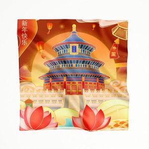 ผ้าพันคอผ้าไหมสำหรับผู้หญิงผ้าพันคอผ้าไหมหรูหราผ้าพันคอผ้าไหมพิมพ์บริการ OEM สำหรับขายส่งและสั่งซื้อจำนวนมาก - Product Image 1