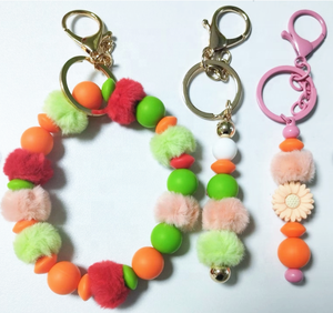 Diseño Popular DIY: Cuentas Sueltas de Resina de Terciopelo con Pompón de Pelo y Agujeros Grandes, de 20mm, Coloridas y Esponjosas para Bolígrafos - Product Image 5