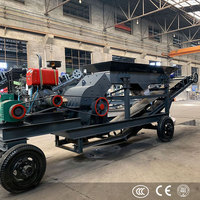 Mesin Penghancur Batu Portabel Mini Diesel PLC Controlled Hammer Mill Crusher Mobile untuk Batubara, Kaca, Bijih Emas, Batu, Merk MH