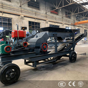 Concasseur à marteaux mobile portable à moteur diesel mini, contrôlé par PLC, pour le broyage du charbon, du verre, du minerai d'or, des roches et des pierres, marque MH - Product Image 4