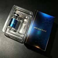 Kotak Kemasan Ramah Lingkungan Hologram Berkilau Cetak Khusus & Label Anti Pemalsuan untuk Botol Serum Perawatan Kulit 3ml 5ml 10ml