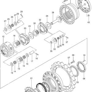 Boîte de vitesses de voyage pour excavatrice Hitachi ZAXIS ZH200-A ZX200-3 ZX200-3G ZX200-5G, pièce de rechange, dispositif de réduction, réducteur 9233692 9261222 - Product Image 3