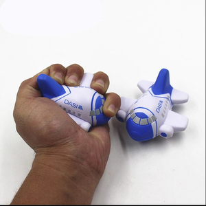 Promotional Gifts Airplane Shape PU Foam Advertising Promotional Activities Custom Logo Stress Ball Squeeze Ball Toys - Product Image 4