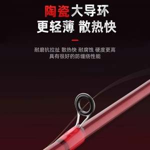 Ceramic Guide Lure Fishing Rod Long Casting Spinning Reel Rod Stream Fishing Gear - Product Image 1