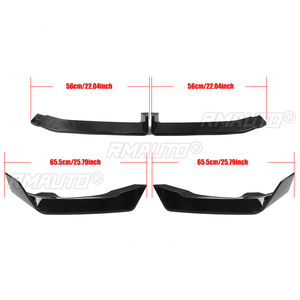 For BMW X5 G05 LCI M Sport 2023+ <b>Car</b> Front Bumper Lip <b>Diffuser</b> Splitter Spoiler Bodykit Accessory Carbon Fiber Look Glossy Black - Product Image 6