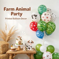 Ballons en latex imprimés sur toute la surface de 12 pouces, motif complet pour fête d'anniversaire à thème, décoration d'événements intérieurs et extérieurs
