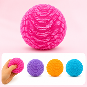 Balle sensorielle texturée <span class=keywords><strong>rose</strong></span> anti-stress à picots, <span class=keywords><strong>jouet</strong></span> direct usine pour enfants autistes, boîte de thérapie - Product Image 1