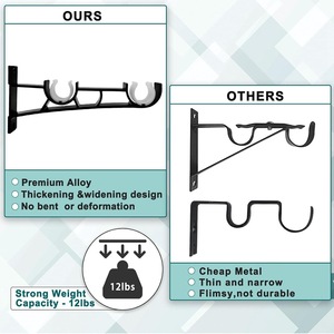 Support de <span class=keywords><strong>tringle</strong></span> à <span class=keywords><strong>rideau</strong></span> <span class=keywords><strong>double</strong></span> en fer moderne, prix direct usine, installation facile <span class=keywords><strong>sans</strong></span> perçage, accessoires de rideaux robustes - Product Image 3