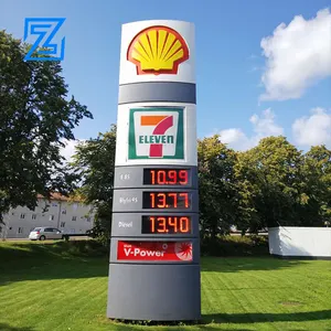 Benutzer definierte Tankstelle Tankstellen mit Preis anzeige führte Pylon Zeichen