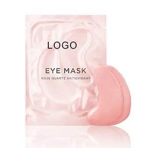 Masque pour les yeux rose et doré avec logo personnalisé OEM Collage de coussinets pour les yeux Masque hydratant pour les yeux