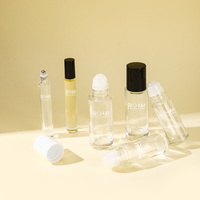 Özel 10ml 30ml 50ml lüks çevre dostu güzellik dudaklar bakım parfüm cam şişe üzerinde uçucu yağ Metal bilye rulo