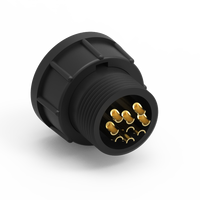 Connecteur Électrique Moulé 5A Taille C 9 Broches, Capteur de Pression Faisceau de Câbles Mâle/Femelle 250V IP67 Usage Industriel 10m Ohm Max