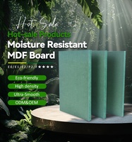 Panneau MDF imperméable vert 9mm 12mm 15mm 18mm résistant à l'humidité pour la fabrication de meubles de cuisine, de salle de bain et l'usage intérieur
