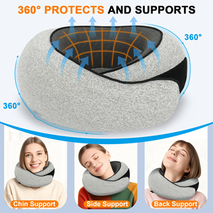 Almohada de Viaje para Dormir en el Avión, Almohada Cervical de Espuma Viscoelástica para Viajar - Product Image 5