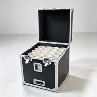 Boîte de transport pour microphone OEM ODM personnalisée, antichoc, en aluminium rigide, avec intérieur en mousse prédécoupée et roulettes robustes