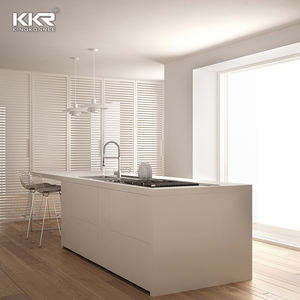 Losa de superficie sólida blanca y dorada de Calacatta Artificial, encimera de cocina, piedra de superficie sólida prefabricada, venta al por mayor con fregadero de venas, <span class=keywords><strong>precio</strong></span> - Product Image 6