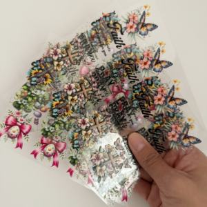 Calcomanías Personalizadas de Plástico con Diseño de Dibujos Animados para Bolígrafos y Tazas, con Protección UV - Diseño de Maestra, Enfermera, Mamá - Product Image 5