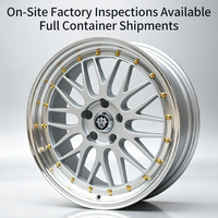 Nouvelles jantes en alliage de 18 pouces PCD 5x113 / 112 / 114.3mm ET 20mm CB73.1mm Noir brillant Argent Design maillé universel Convient pour Toyota