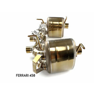 Sistema de escape de titanio AKS para <span class=keywords><strong>Ferrari</strong></span> <span class=keywords><strong>458</strong></span> Italia 4.5L V8 Catback System con válvula neumática - Product Image 3