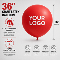 Balon lateks raksasa 90cm yang dapat terurai secara hayati, tebal, alami, ekstra besar, dengan logo merek yang dicetak khusus.