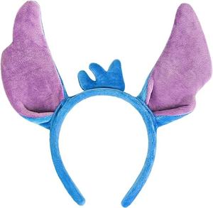 عصابة رأس للأذنين الزرقاء ، إكسسوارات شعر ناعمة من القماش الأزرق والأرجواني لمحبي حفلات هالوين تأثيري للبالغين - Product Image 1