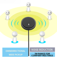 Microphone à condensateur omnidirectionnel pour salle de classe en ligne, micro Plug & Play, ordinateur PC, conférence, Microphone de bureau USB