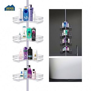 WEKIS Paniers de Douche Extensibles Multi-Compartiments en Fer Antirouille de Bonne Qualité et Élégants pour Shampoings et Savons Solides - Product Image 5