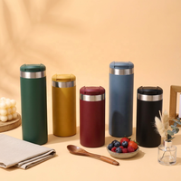 Mug à café isotherme moderne en acier inoxydable 500 ml avec affichage de la température, couvercle anti-fuite, ouverture large, écologique, sans BPA
