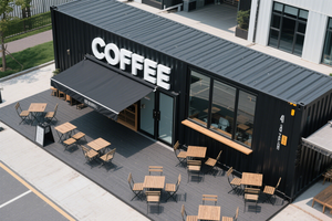 Hợp thời trang <span class=keywords><strong>Modular</strong></span> cafe đúc sẵn <span class=keywords><strong>container</strong></span> Xây Dựng Thương mại ngoài trời di động nhà cà phê với Sandwich Panel vật liệu thép - Product Image 3