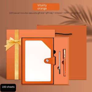 Tùy chỉnh <span class=keywords><strong>A5</strong></span> kinh doanh PU da bìa cứng máy tính xách tay Hộp Quà Tặng thiết lập sang trọng chữ ký bút công ty lưu niệm Nhật Ký notepad văn phòng cung cấp - Product Image 3