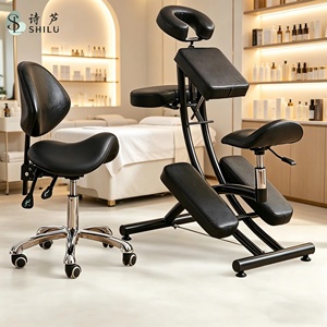 Fauteuil de massage pliable HICOMED D901 en PU, design contemporain, structure en acier inoxydable, portable, réglable, pour salon de beauté. - Product Image 1