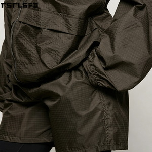 Oem Odm Running Waxed Jacket Waterproof Windbreaker Technical Fabric Gorpcore Hooded Coat Wholesale Bulk - Product Image 5
