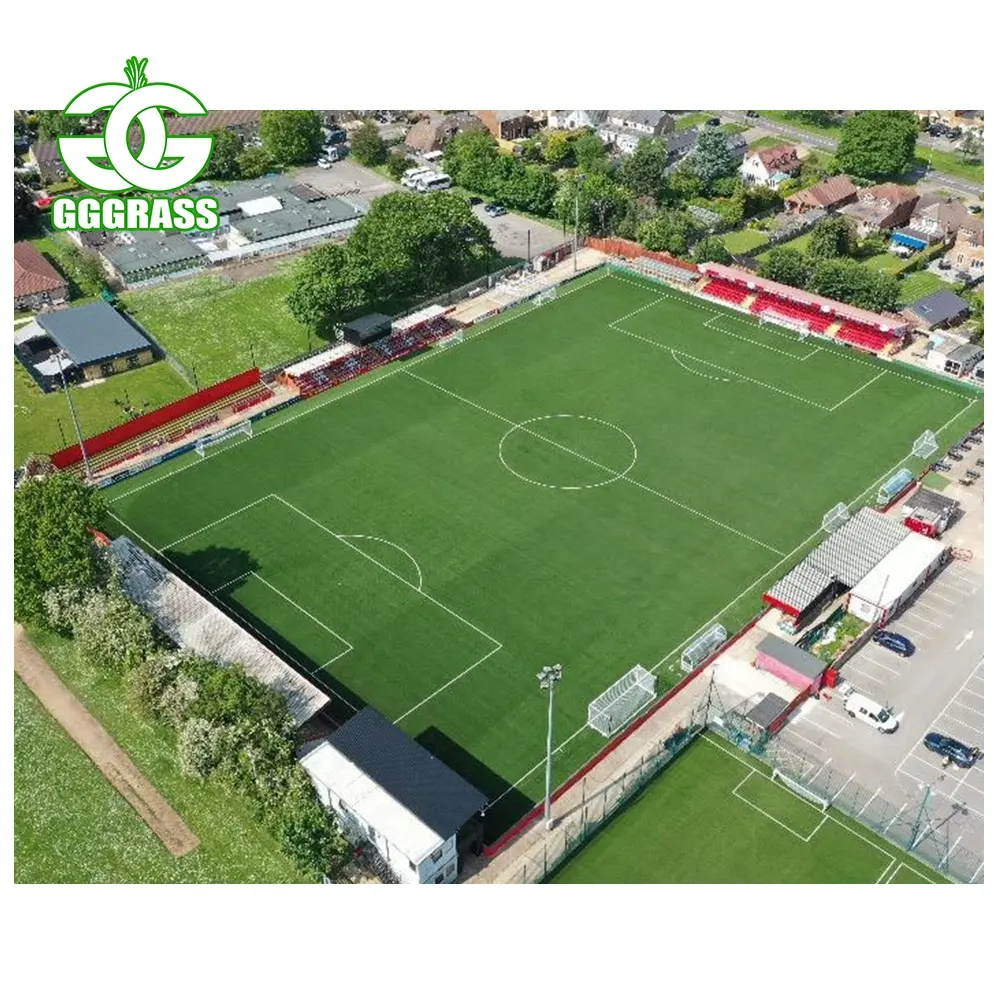 Fire Resistant Artificial Football Pitch Field Grass Carpet For FIFA Approved