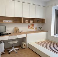 Lit Tatami Minimaliste OEM ODM avec Armoire et Bureau Intégrés, Rangement Intégré pour Chambre d'Enfant