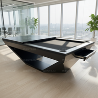 Table de billard portable multifonctionnelle en bois massif avec plateau en ardoise, personnalisable, haute qualité, faible MOQ, pour installation à domicile, 7ft, 8ft, 9ft, 3-5 joueurs