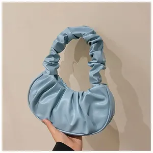 Bolsos <span class=keywords><strong>2023</strong></span>, Bolso de Mano Tipo Dumpling, Bolso de Hombro para Compras, Modelo de Moda de Verano, Bolsos de Mano Plegados para Mujer, PU Cloud - Product Image 6