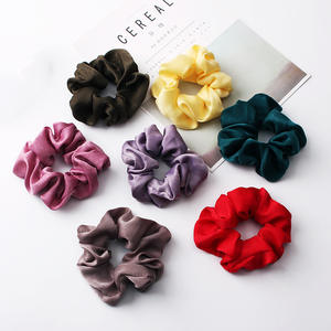 Small MOQ Wholesale Satin Silk Solid Color <strong>Scrunchies</strong> New Elastic <strong>Hair</strong> Bands Women Girls <strong>Hair</strong> Accessories Silk <strong>Hair</strong> <strong>Scrunchies</strong> - Product Image 6