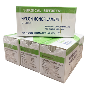 Spatula hewan peliharaan jahitan bedah asam poliglikolat 6/0 melengkung 7/0 8/0 9/0 jahitan bedah dengan jarum - Product Image 4