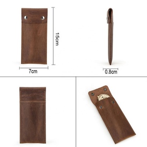 Bolsa de Cuero Crazy Horse para Relojes con Logotipo, Bolsa de Almacenamiento de Relojes con Botón a Presión de Alta Calidad, Bolsa de Embalaje para Joyería con Logotipo - Product Image 3