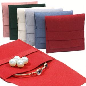 Bolsas de Embalaje para Dropshipping, Bolsa de Almacenamiento de Joyería de Tela de Fibra Ultrafina con Grabado de Palabras y Logotipo - Product Image 1