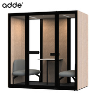 Cabines de bureau insonorisées en bois pour 4 personnes, les plus populaires, pour un travail silencieux et une intimité professionnelle